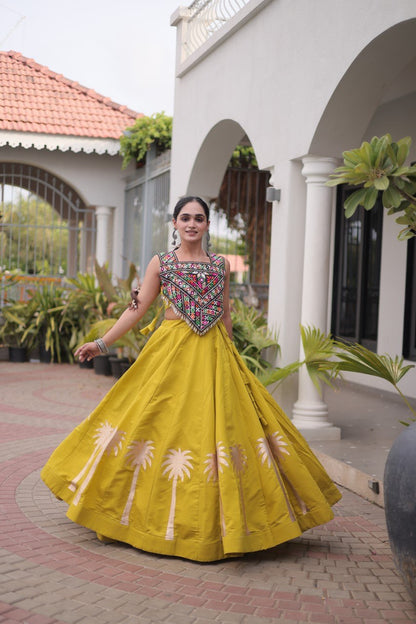 Navratri Lehenga Choli with Coconut Gota Work - Garba Ready