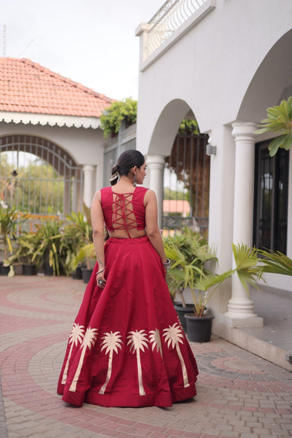 Navratri Lehenga Choli with Coconut Gota Work - Garba Ready