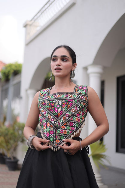 Navratri Lehenga Choli with Coconut Gota Work - Garba Ready