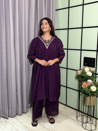 Designer Party Wear Salwar Kameez Suit with Woven Striped Dupatta