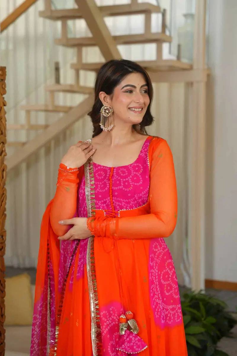 Elegant Designer Anarkali Suit with Digital Print and Fancy Border