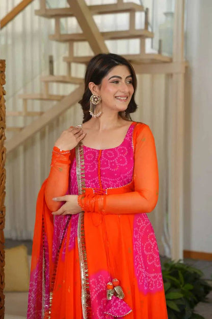 Elegant Designer Anarkali Suit with Digital Print and Fancy Border
