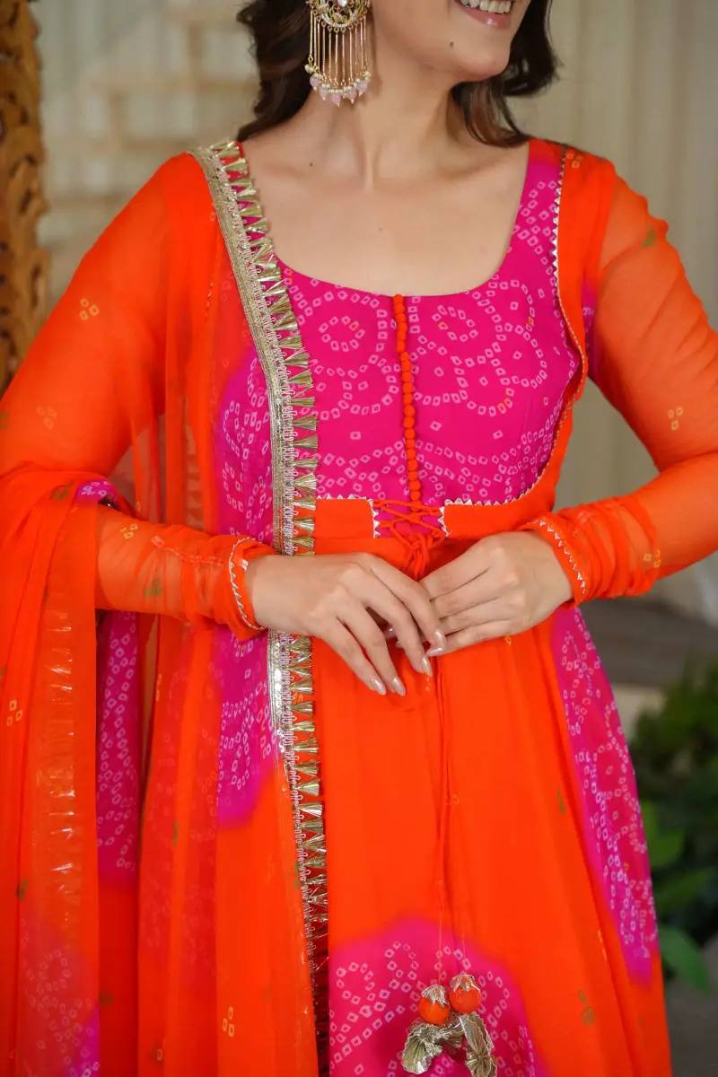 Elegant Designer Anarkali Suit with Digital Print and Fancy Border