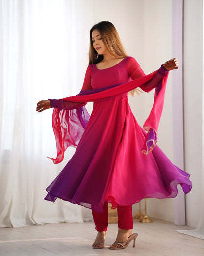 Pure Georgette Full Flare Anarkali Salwar Suit for Women