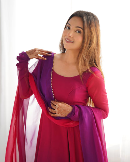 Pure Georgette Full Flare Anarkali Salwar Suit for Women