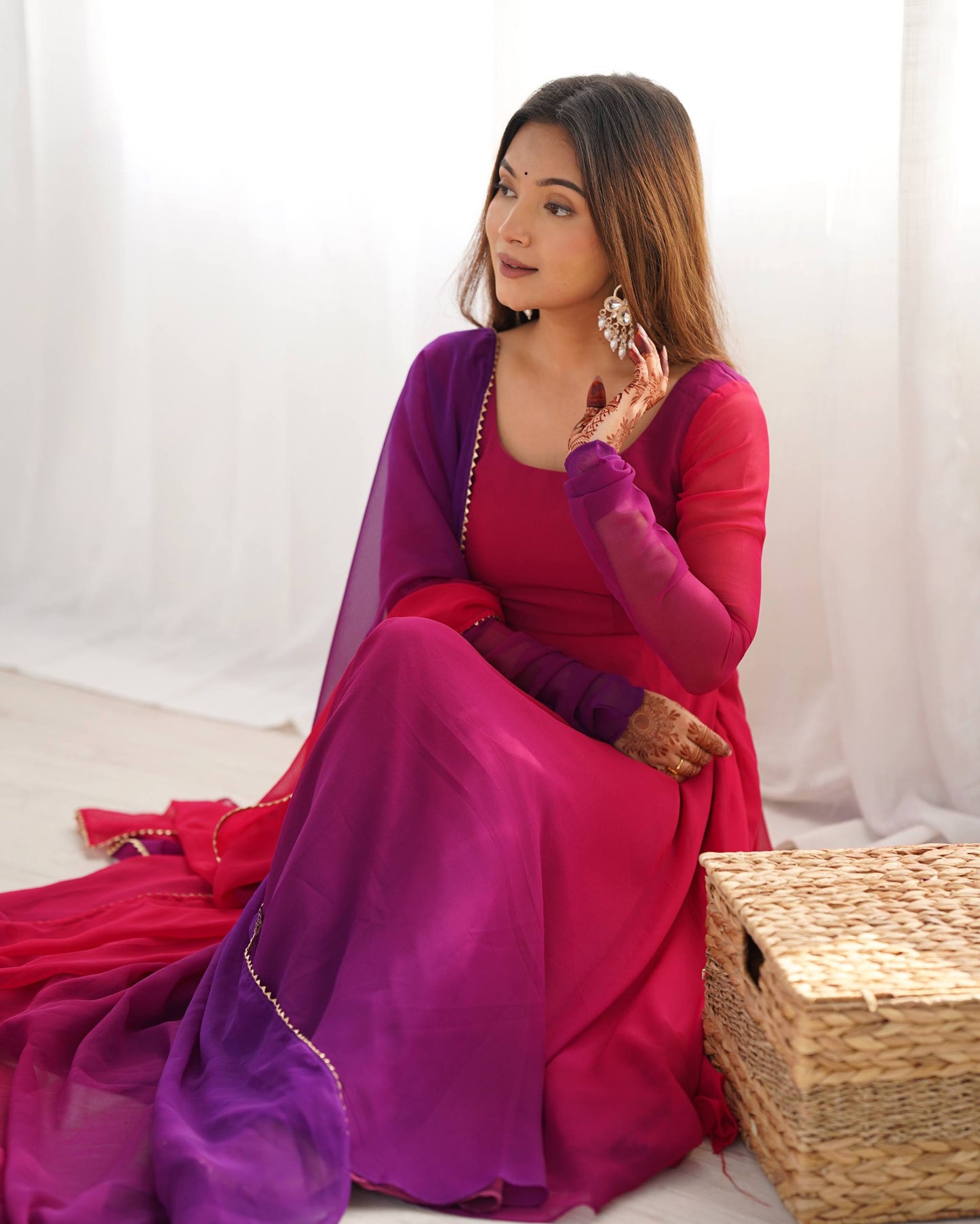 Pure Georgette Full Flare Anarkali Salwar Suit for Women