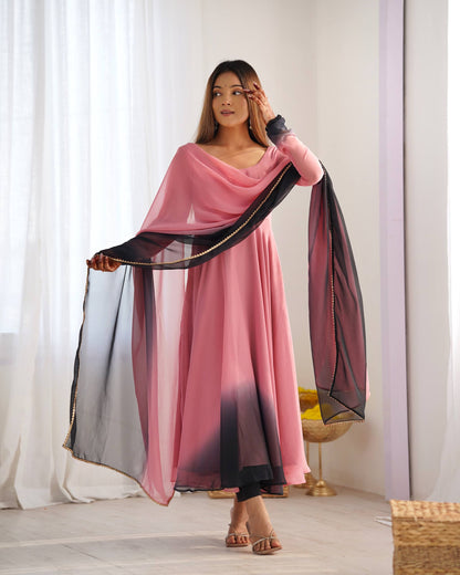 Pure Georgette Full Flare Anarkali Salwar Suit for Women