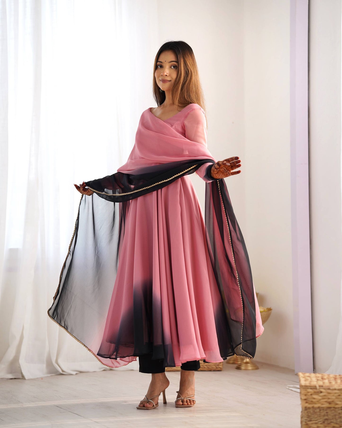 Pure Georgette Full Flare Anarkali Salwar Suit for Women