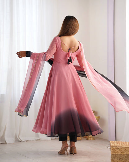 Pure Georgette Full Flare Anarkali Salwar Suit for Women