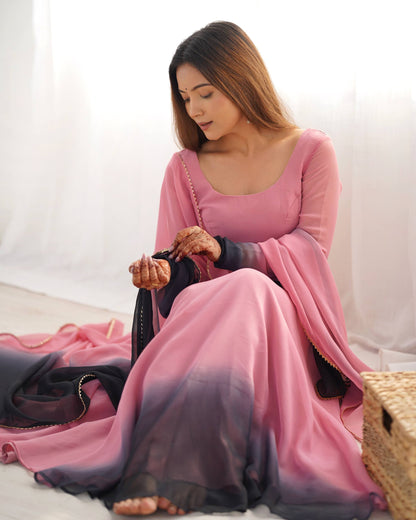 Pure Georgette Full Flare Anarkali Salwar Suit for Women