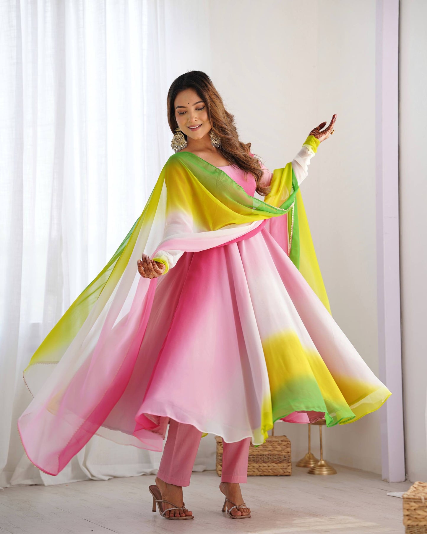 Pure Georgette Full Flare Anarkali Salwar Suit for Women