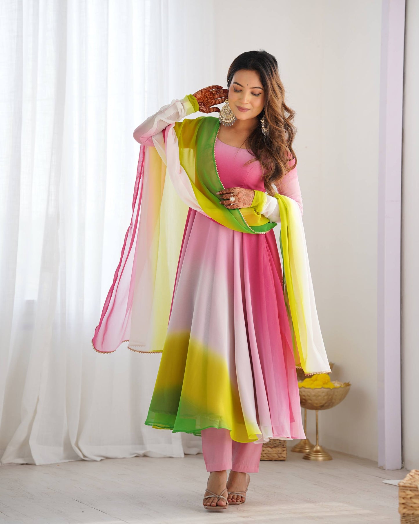 Pure Georgette Full Flare Anarkali Salwar Suit for Women
