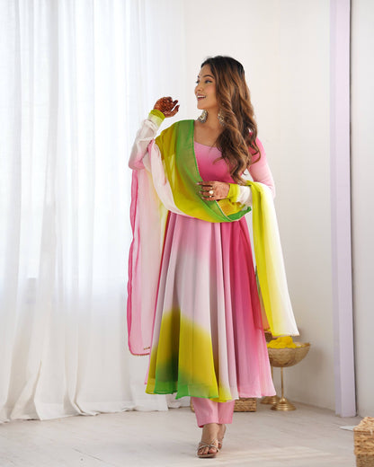 Pure Georgette Full Flare Anarkali Salwar Suit for Women