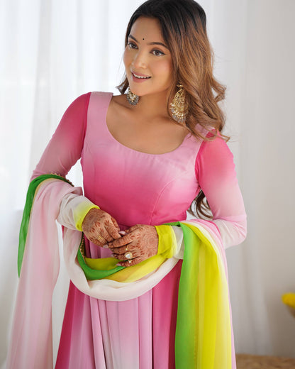 Pure Georgette Full Flare Anarkali Salwar Suit for Women