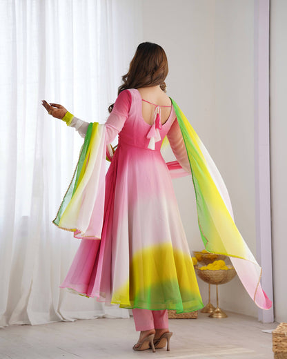 Pure Georgette Full Flare Anarkali Salwar Suit for Women