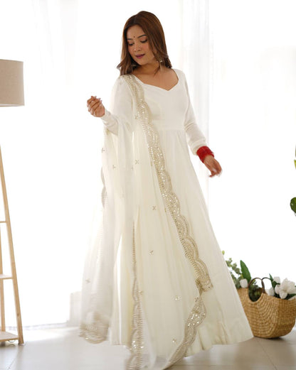 Premium Roman Silk Salwar Suit Party Wear Anarkali