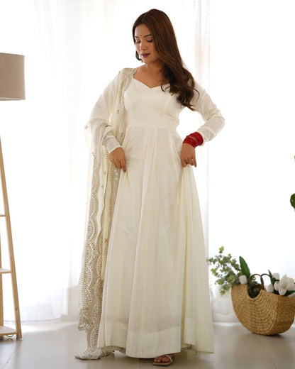 Premium Roman Silk Salwar Suit Party Wear Anarkali