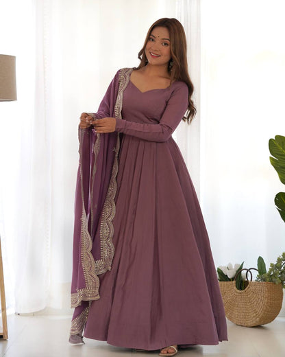 Premium Roman Silk Salwar Suit Party Wear Anarkali