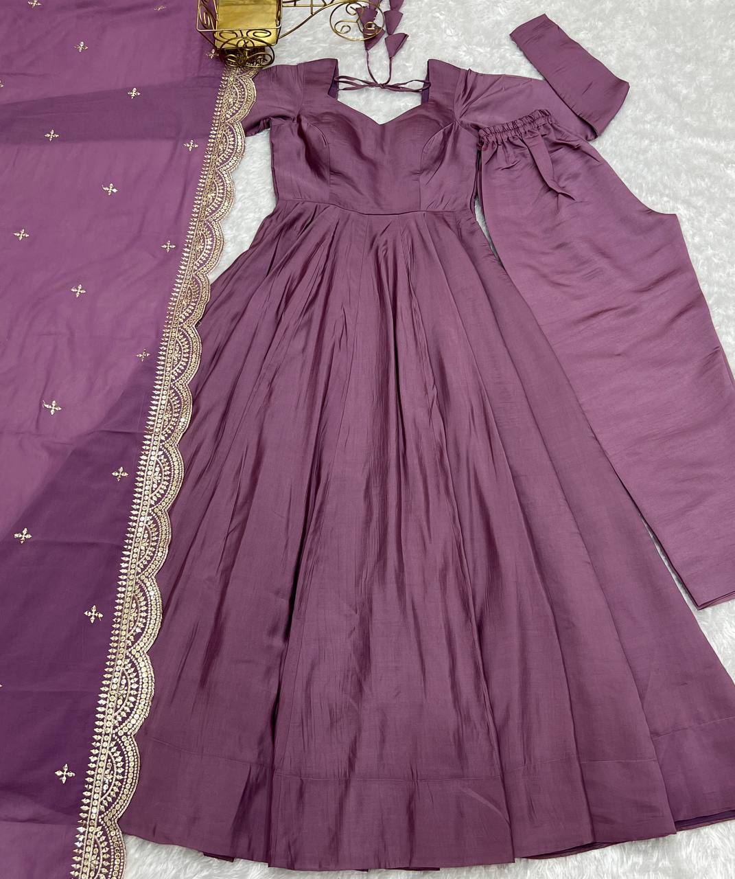 Premium Roman Silk Salwar Suit Party Wear Anarkali