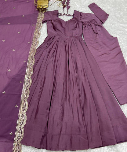 Premium Roman Silk Salwar Suit Party Wear Anarkali