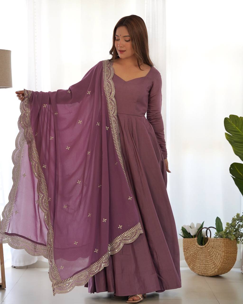 Premium Roman Silk Salwar Suit Party Wear Anarkali