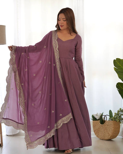 Premium Roman Silk Salwar Suit Party Wear Anarkali