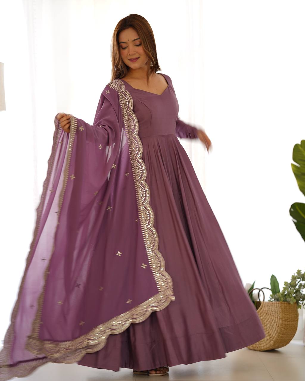 Premium Roman Silk Salwar Suit Party Wear Anarkali
