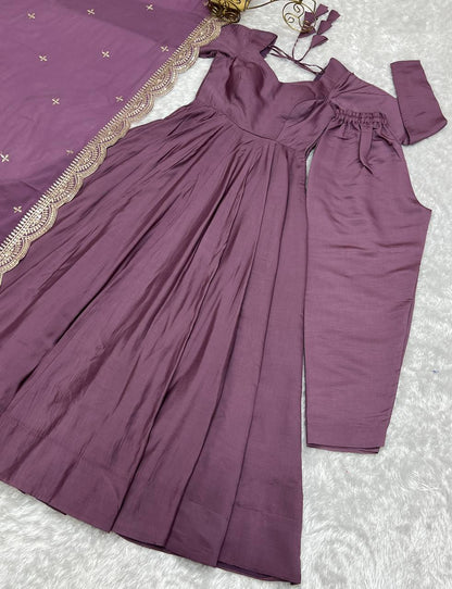 Premium Roman Silk Salwar Suit Party Wear Anarkali