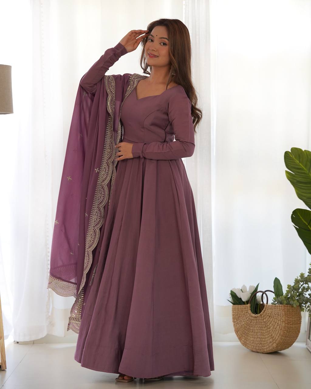 Premium Roman Silk Salwar Suit Party Wear Anarkali