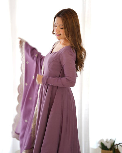 Premium Roman Silk Salwar Suit Party Wear Anarkali