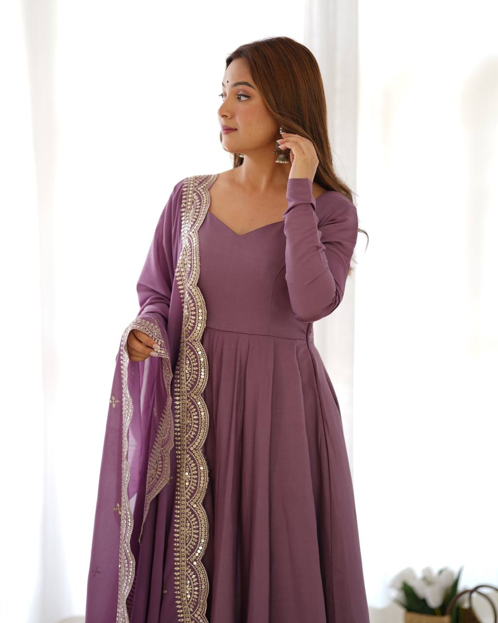 Premium Roman Silk Salwar Suit Party Wear Anarkali