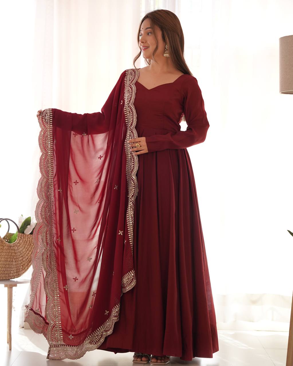 Premium Roman Silk Salwar Suit Party Wear Anarkali