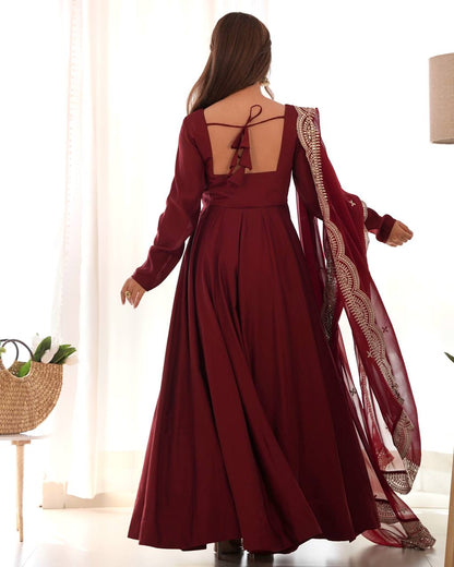 Premium Roman Silk Salwar Suit Party Wear Anarkali