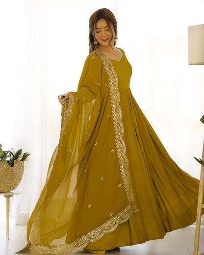 Premium Roman Silk Salwar Suit Party Wear Anarkali