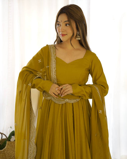 Premium Roman Silk Salwar Suit Party Wear Anarkali