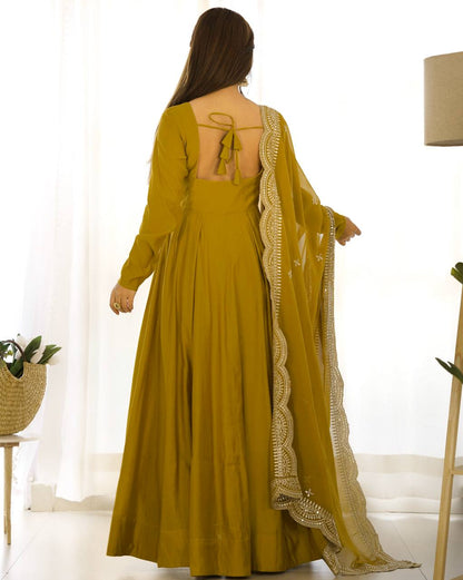 Premium Roman Silk Salwar Suit Party Wear Anarkali