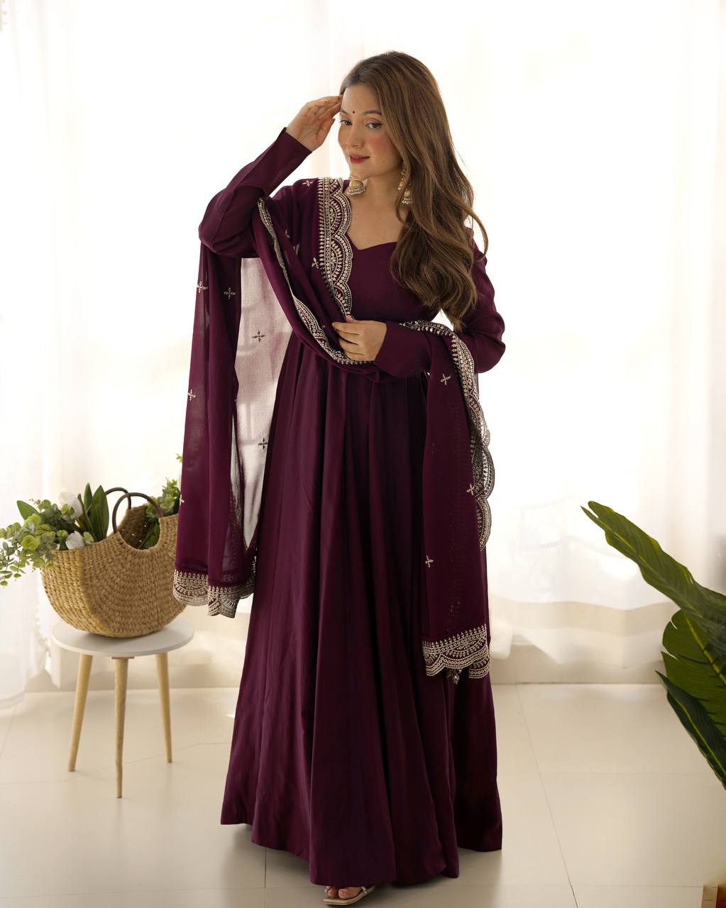 Premium Roman Silk Salwar Suit Party Wear Anarkali
