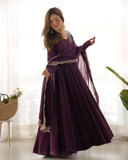 Premium Roman Silk Salwar Suit Party Wear Anarkali