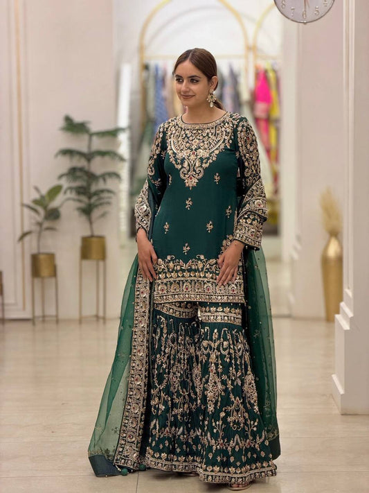 Georgette Salwar Kameez with Heavy Embroidery Work