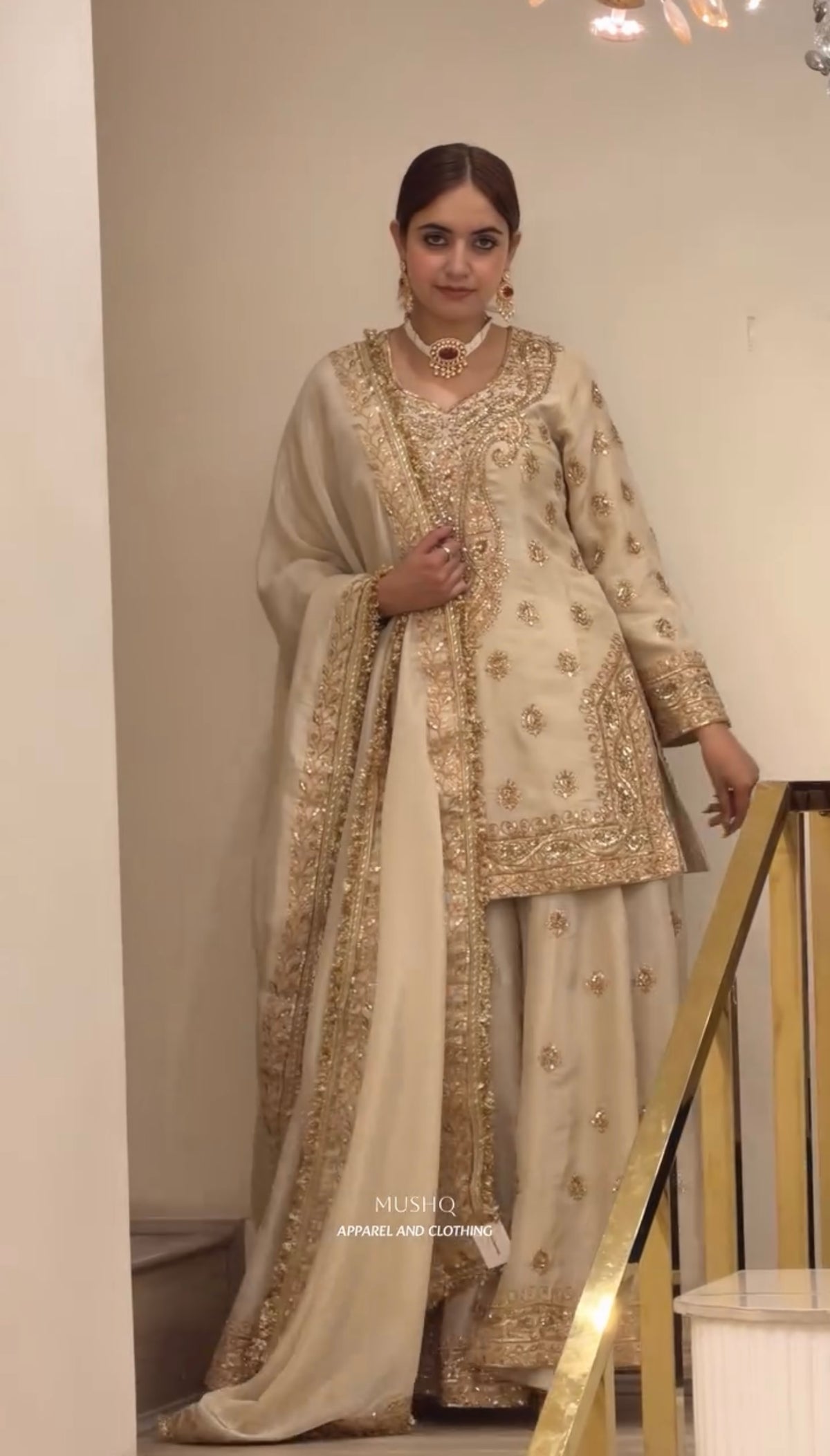 Heavy Embroidery Work Chinon Salwar Kameez with Dupatta