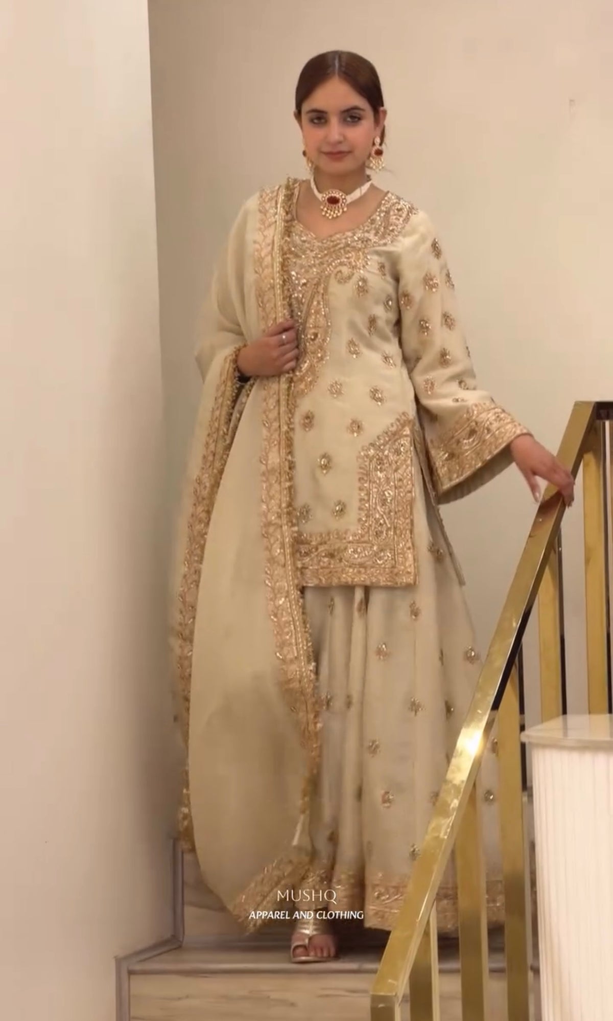 Heavy Embroidery Work Chinon Salwar Kameez with Dupatta