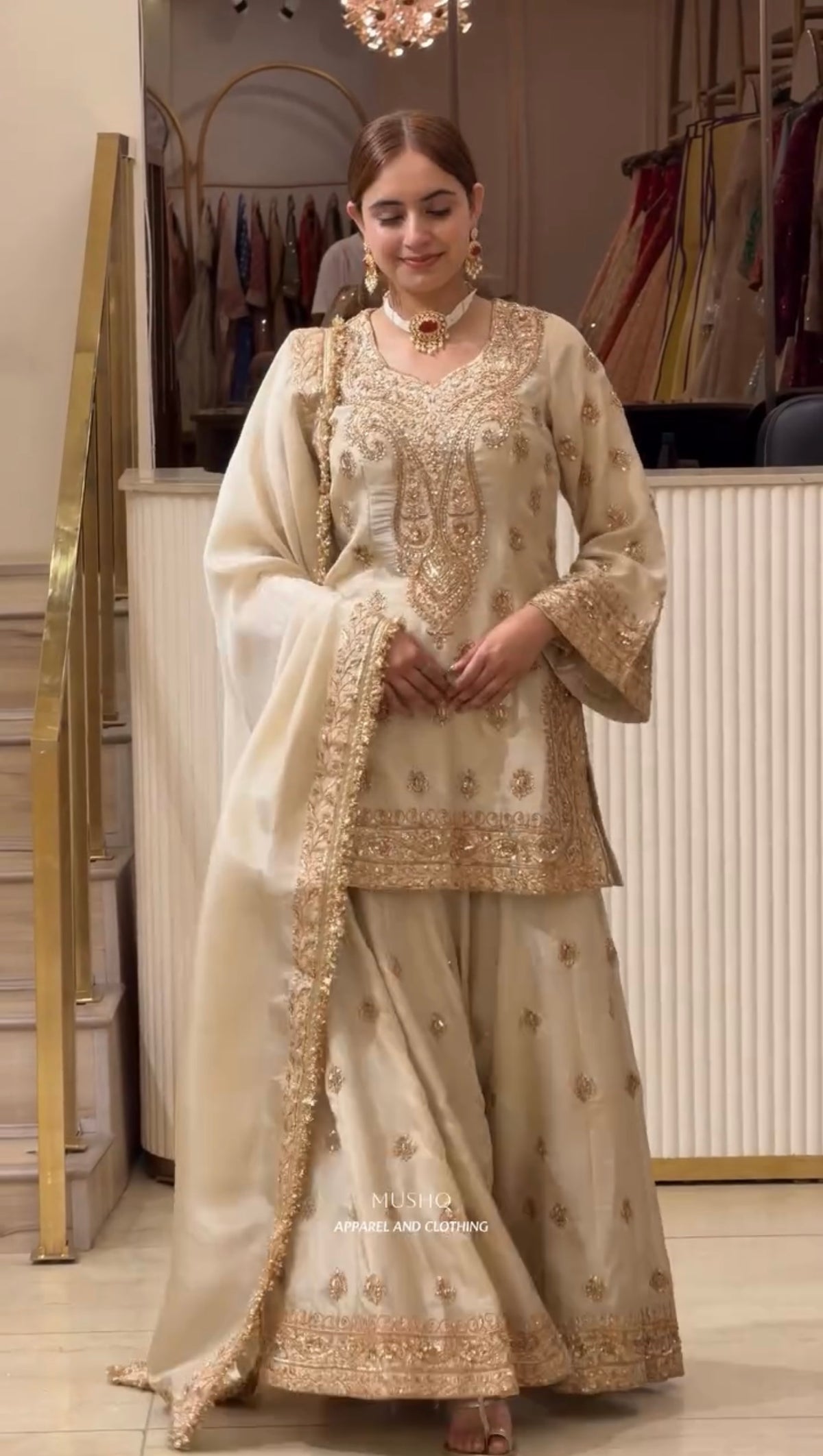 Heavy Embroidery Work Chinon Salwar Kameez with Dupatta