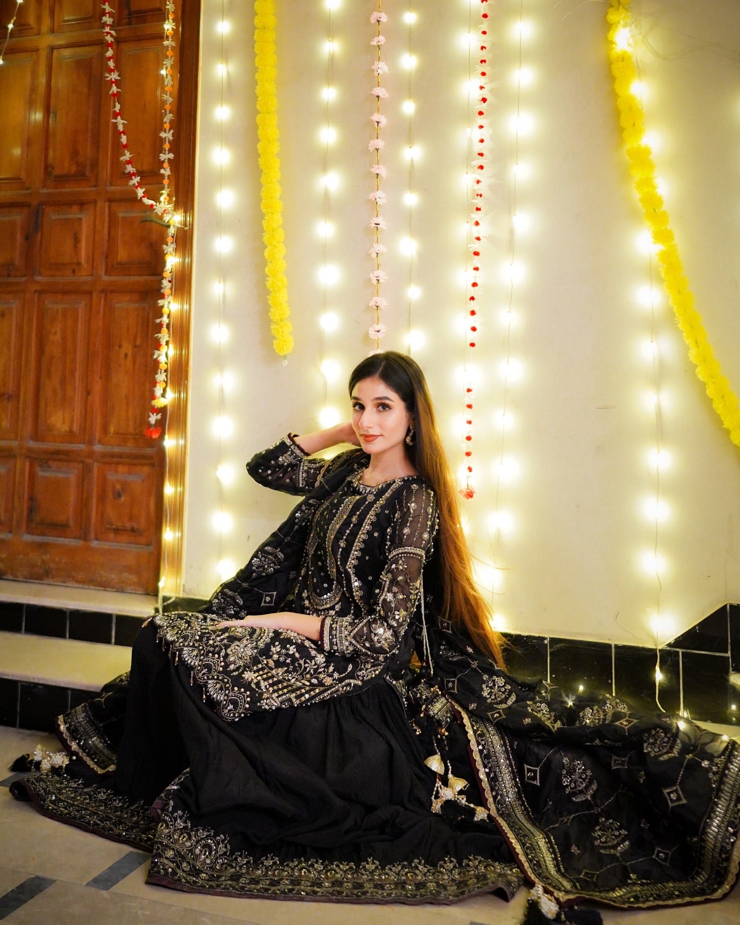 Party Wear Georgette Plazzo Suit Set with Heavy Embroidery