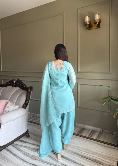Crunchy Silk Pakistani Suit with Siroski Work Salwar Kameez