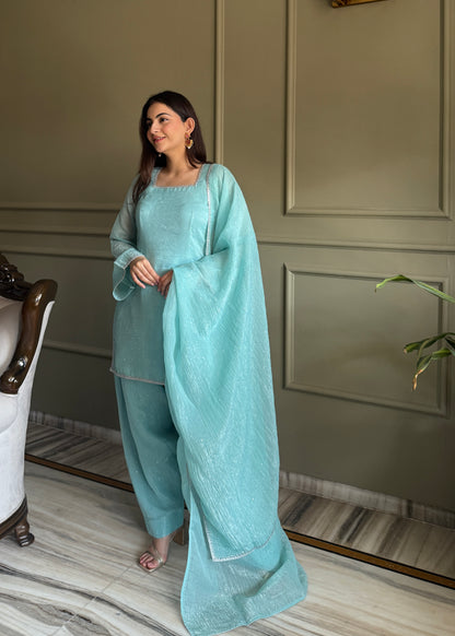 Crunchy Silk Pakistani Suit with Siroski Work Salwar Kameez