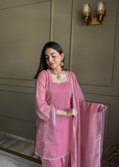Crunchy Silk Pakistani Suit with Siroski Work Salwar Kameez