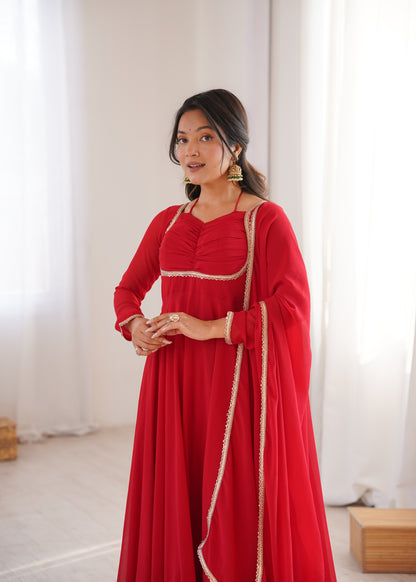 Georgette Anarkali Suit with Dupatta - Party Wear Anarkali Dress