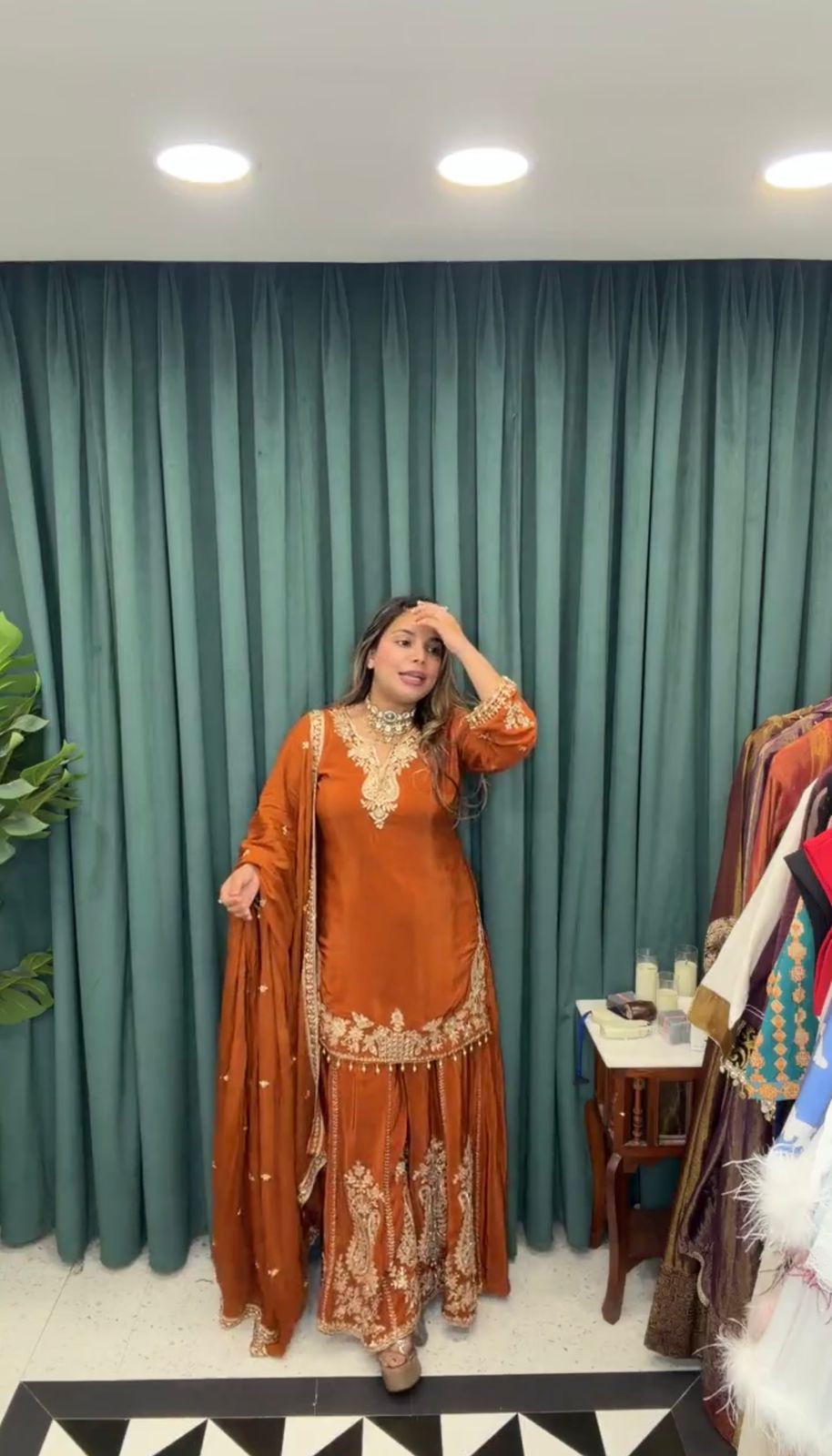 Designer Crepe Sharara Suit - Elegant Festival & Wedding Wear
