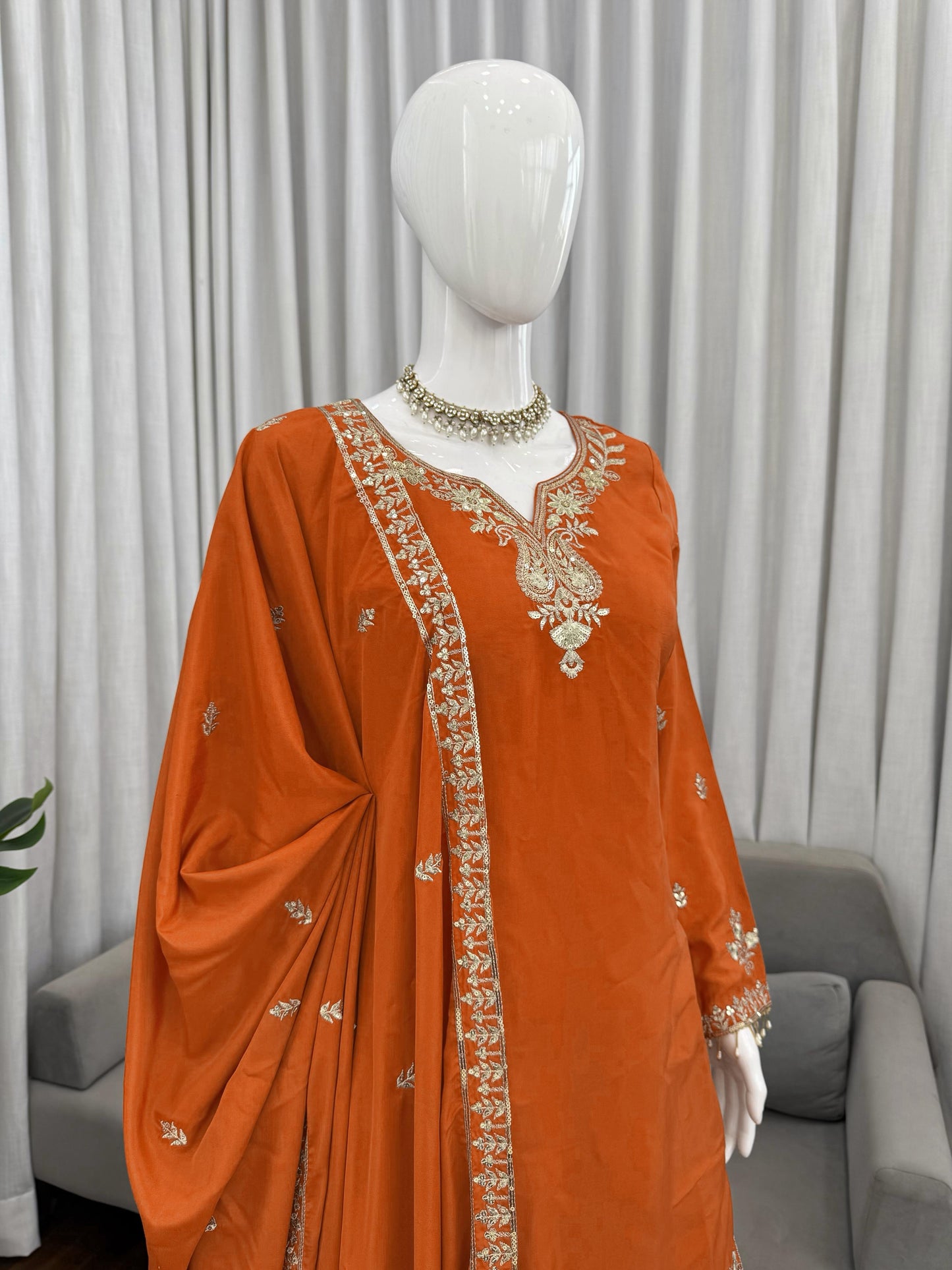 Designer Crepe Sharara Suit - Elegant Festival & Wedding Wear