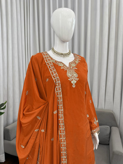 Designer Crepe Sharara Suit - Elegant Festival & Wedding Wear